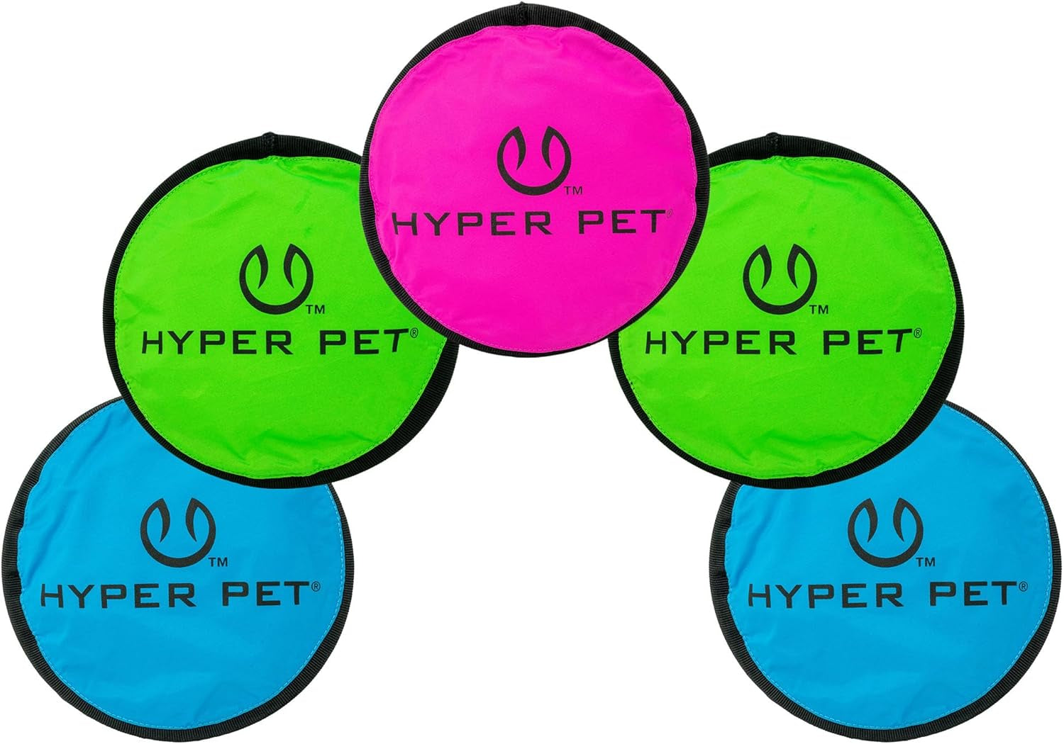 Hyper Pet Flippy Flopper Flying Disc Soft Dog Toy 9 Inch, Floats, 5 Pack | Safe on Teeth for All Breeds, Stays on the Water Surface for Pool and Lake Fetch Games, Colors May Vary with Every Order