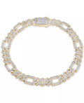 Men'S Diamond Figaro Link Bracelet Necklace (1 Ct. T.W.) in 10K Gold