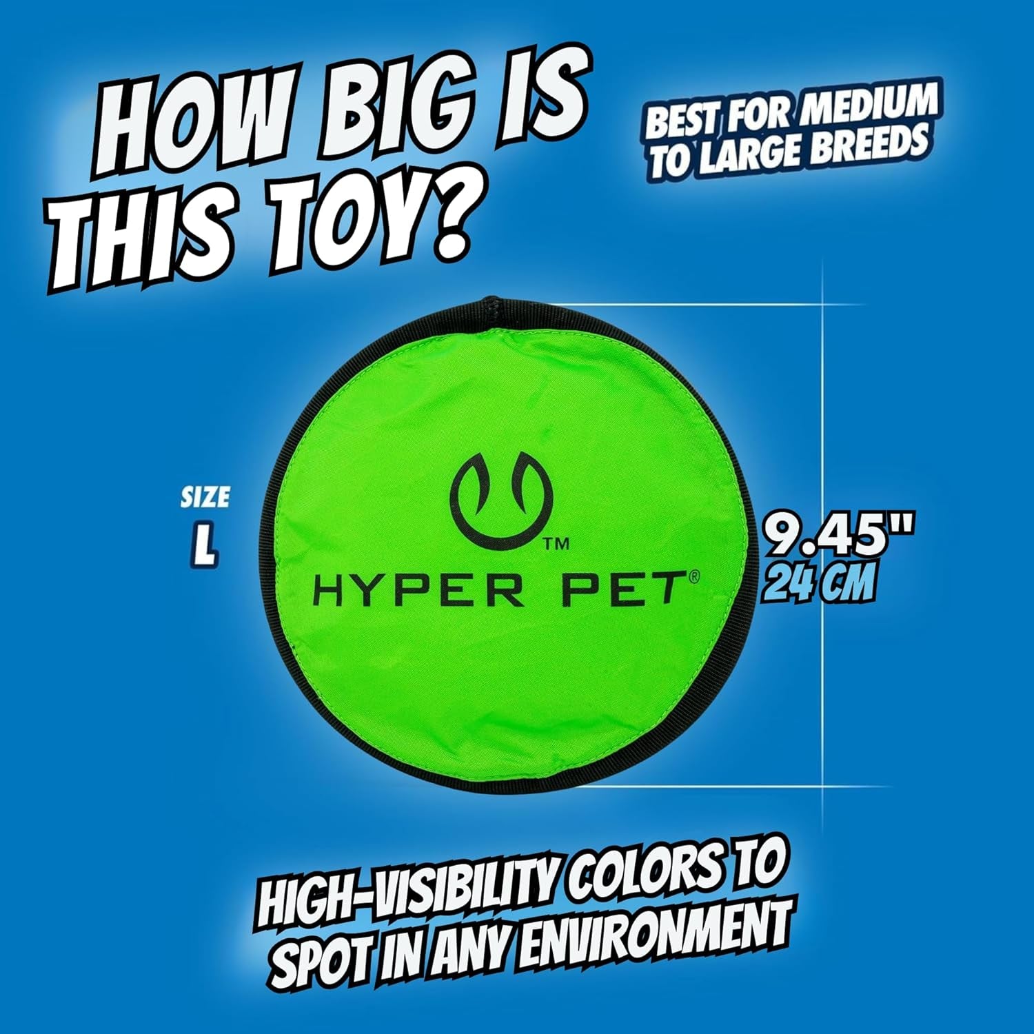 Hyper Pet Flippy Flopper Flying Disc Soft Dog Toy 9 Inch, Floats, 5 Pack | Safe on Teeth for All Breeds, Stays on the Water Surface for Pool and Lake Fetch Games, Colors May Vary with Every Order
