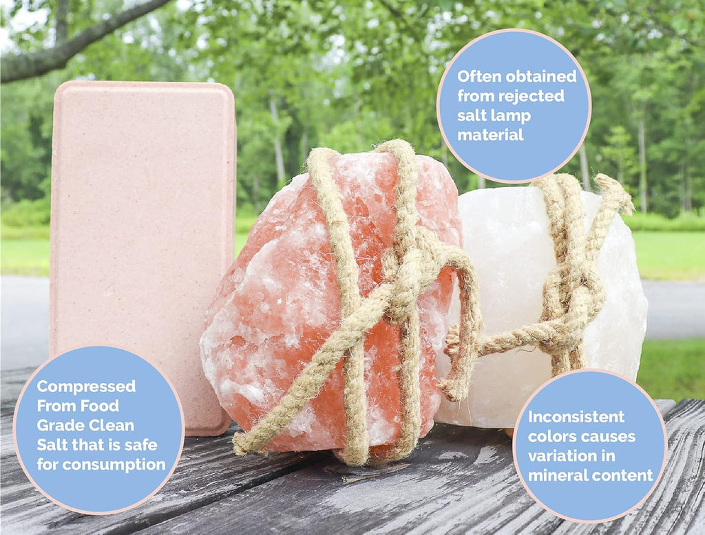 Salt Block for Deer & Horses – Compressed Mineral Salt Lick for Livestock, Cattle & Goats – Himalayan Secrets Pink Rock Salt Block (4.4LB/2KG, Block)