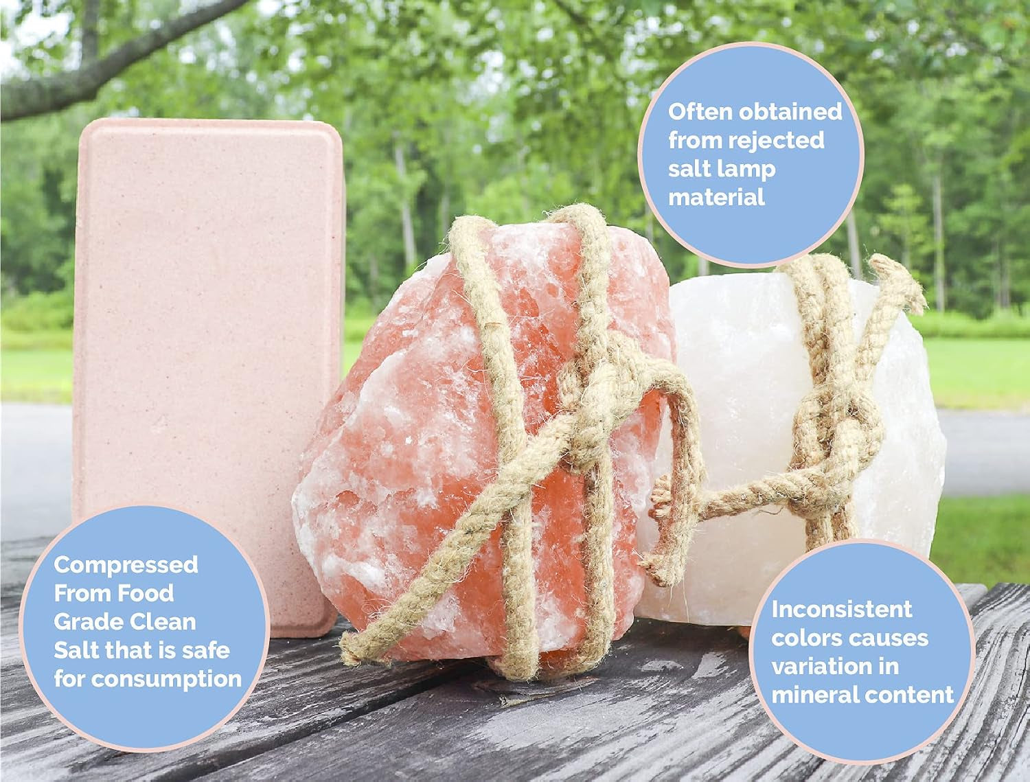 Salt Block for Deer & Horses – Compressed Mineral Salt Lick for Livestock, Cattle & Goats – Himalayan Secrets Pink Rock Salt Block (4.4LB/2KG, Block)