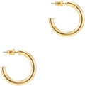 PAVOI 14K Gold Plated Hoop Earrings for Women - 3.5Mm Thick Infinity Gold Hoops Women Earrings - Plated Loop - Lightweight Set