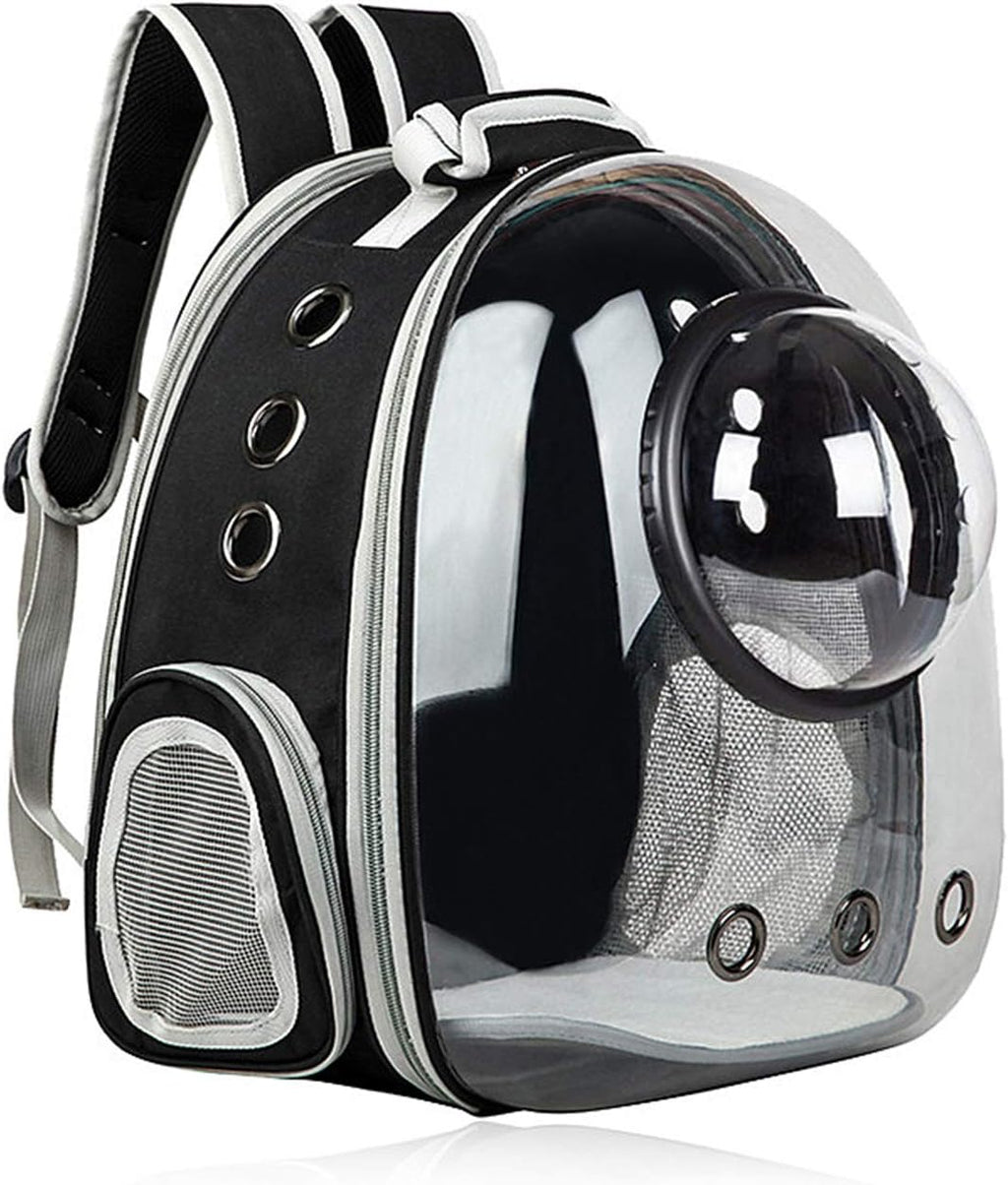 AJY Black Cat Carrier Dog Carrier Backpack, Pet Carrier Back Pack Pack for Small Medium Cat Puppy Doggie, Dog Body Carrying Bag Travel Space Capsule for Travel, Hiking, Walking & Outdoor Use