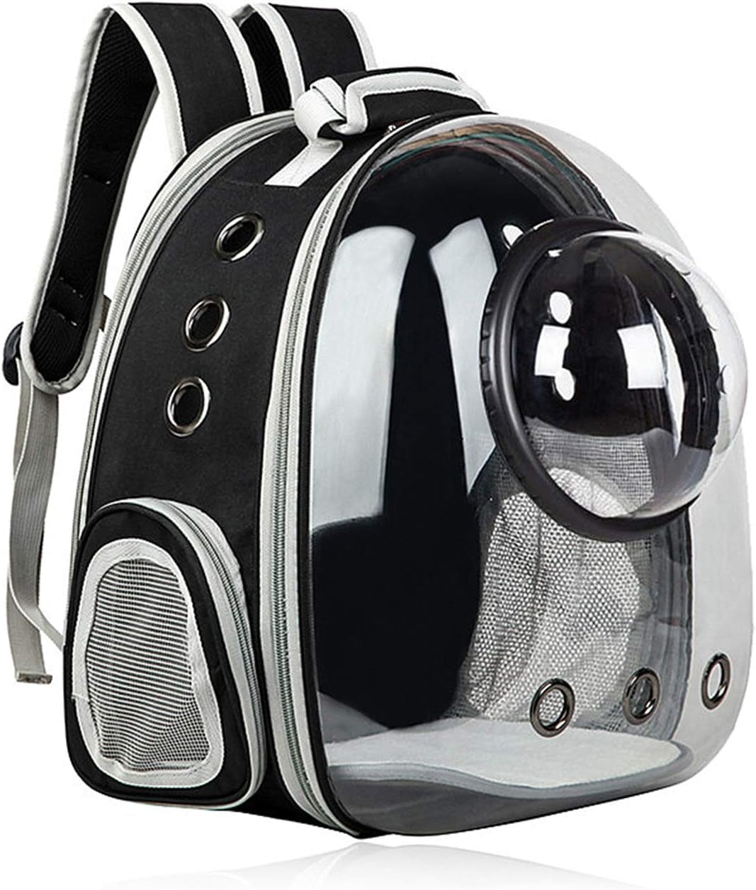 AJY Black Cat Carrier Dog Carrier Backpack, Pet Carrier Back Pack Pack for Small Medium Cat Puppy Doggie, Dog Body Carrying Bag Travel Space Capsule for Travel, Hiking, Walking & Outdoor Use