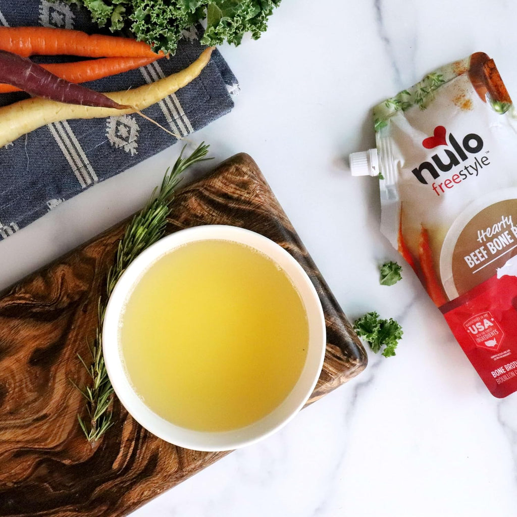 Nulo Freestyle Bone Broth, Premium Food Topper for Cats and Dogs, with Collagen and Chondroitin Sulfate to Help Boost the Quality of Your Pet’S Coat and Skin, 20 Fl Oz (Pack of 3)