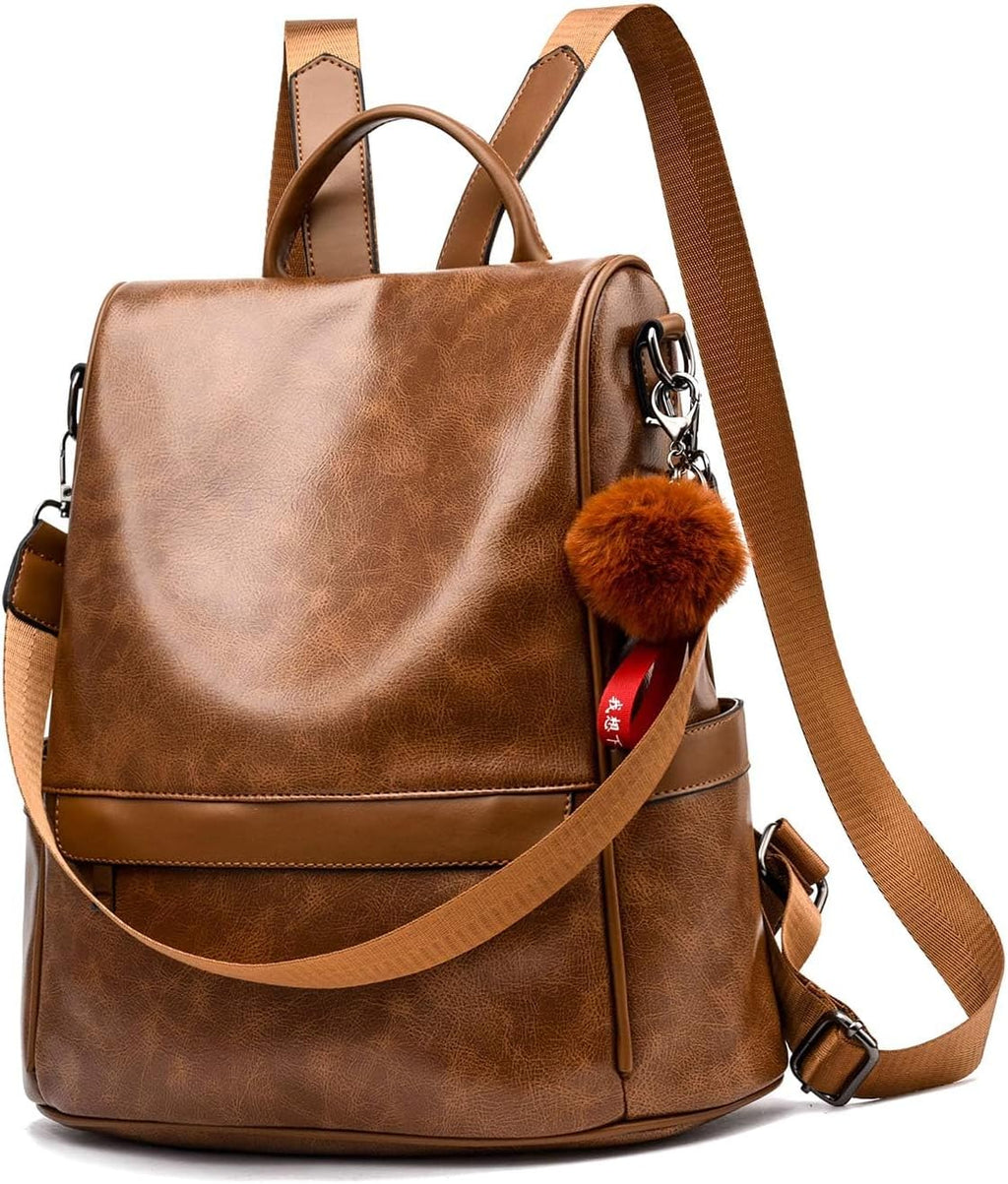 CHERUTY Women Backpack Purse PU Leather Anti-Theft Casual Shoulder Bag Fashion Ladies Satchel Bags