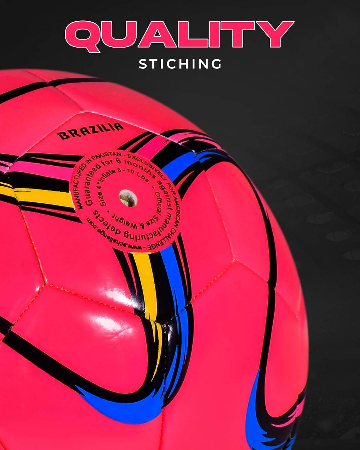 American Challenge Brasilia Soccer Ball, Sizes 2, 3, 4 & 5, Training Ball | Durable TPU Casing with Hybrid SR Bladder for Reliable Bounce, Ideal for Practice and Recreational Play