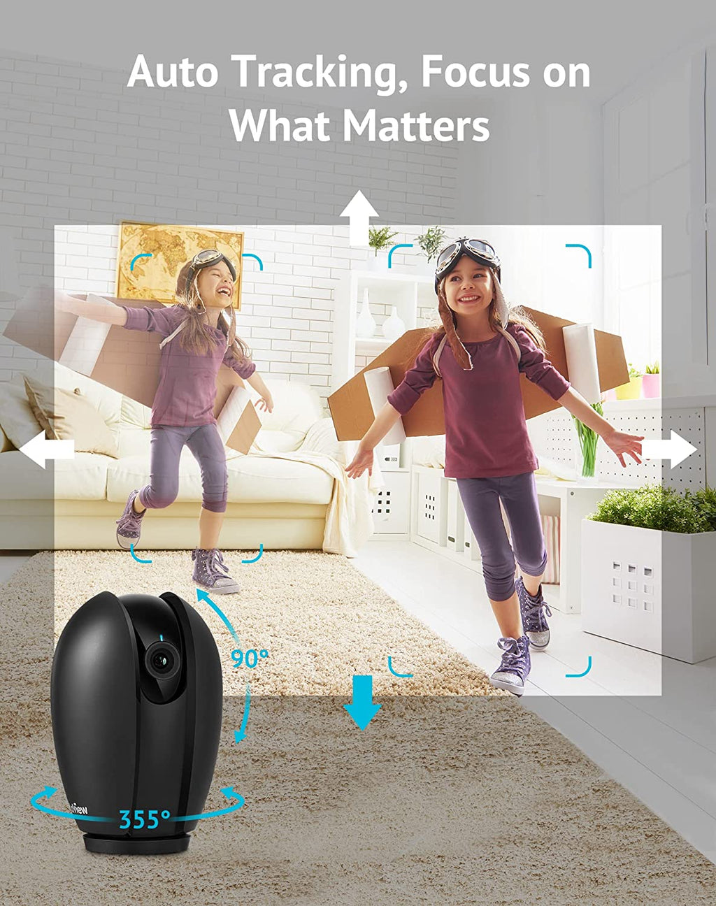 Laview Indoor Security Camera, 1080P Home Security Camera with Sound & Motion Detection, 360° Baby Monitor with Phone App, WIFI Pet Camera,2-Ways Audio, Night Vision,Sd&Cloud Storage, Works with Alexa