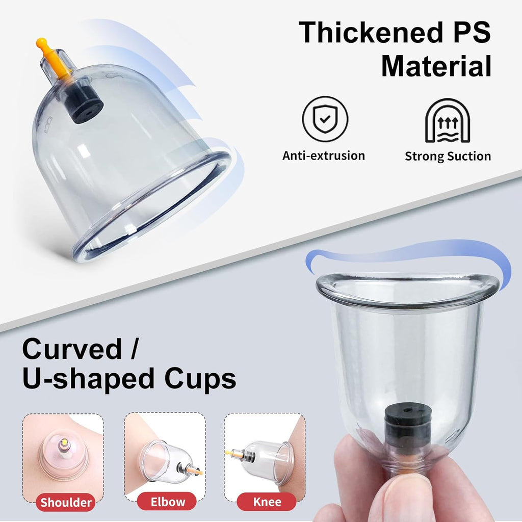 DEFUNX Cupping Set, 32 Cups Cupping Kit for Massage Therapy, Professional Chinese Therapy Set for Back Massage, Pain Relief