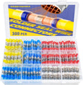 300PCS Solder Seal Wire Connectors-Haisstronica Marine Grade Heat Shrink Wire Connectors-Heat Shrink Butt Connectors for Marine,Stereo(30Yellow 70White 100Red 100Blue) Solder Sleeve