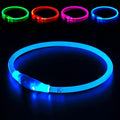 Light up Dog Collar, BSEEN USB Rechargeable Flash Dog Necklace Light | Pet Safety Collar Makes Your Beloved Dogs Be Seen at Night for Small Medium Large Dogs( Blue)