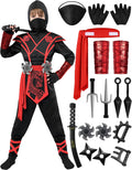Spooktacular Creations Halloween Ninja Costume Kids, Ninja Dragon Jumpsuit Set, Boys Halloween Costume for Dressup Party
