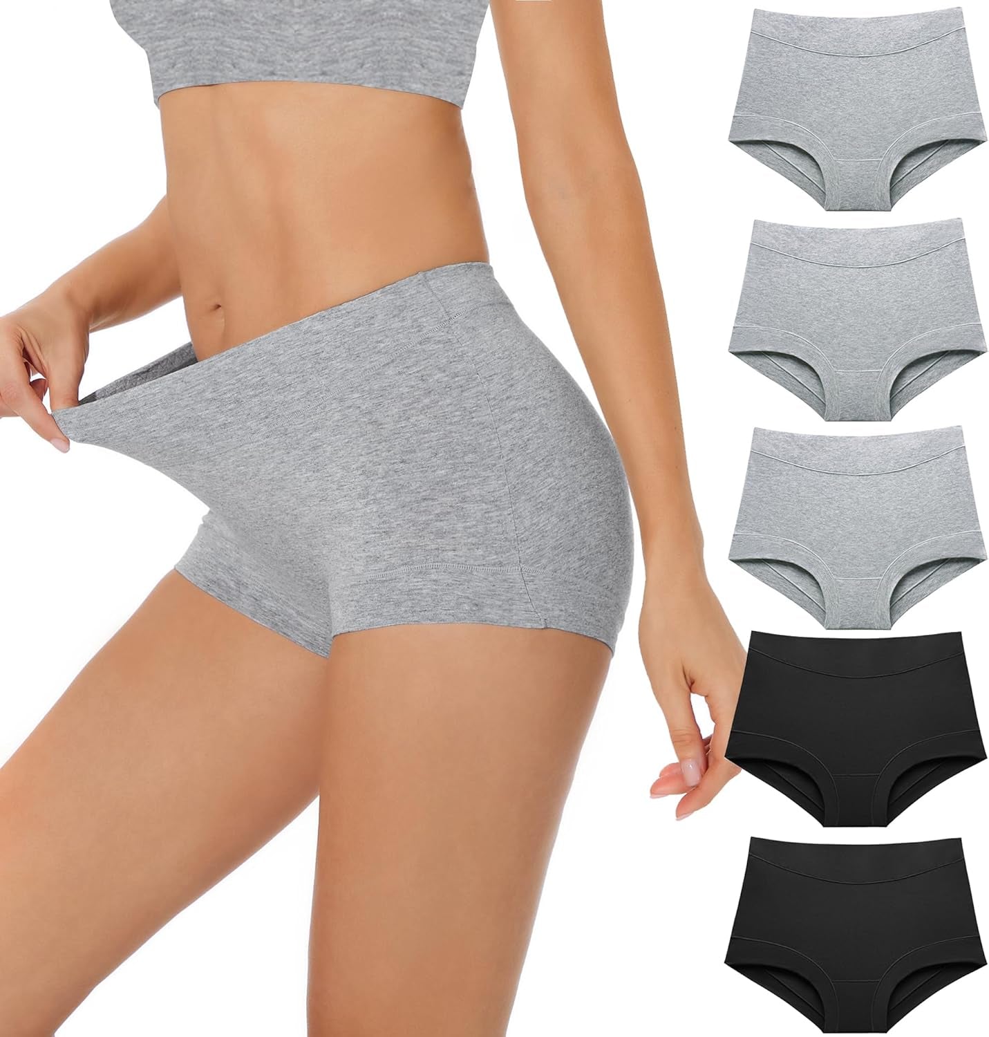 Migbean Boy Shorts Underwear for Women - Boxers for Women, Women'S Cotton Underwear Boyshorts