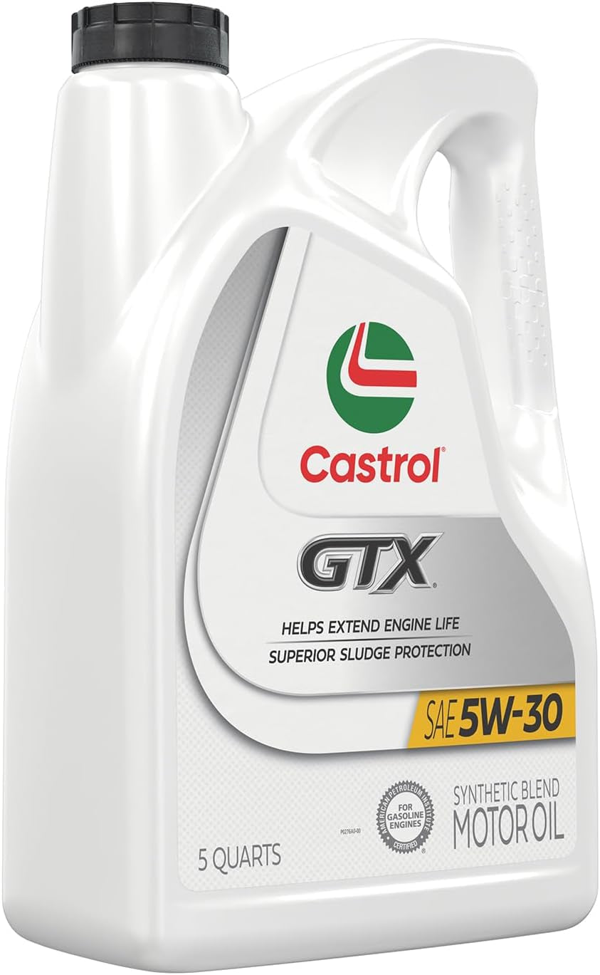 Castrol GTX 5W-30 Synthetic Blend Motor Oil, 5 Quarts