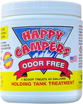 Happy Campers RV Toilet Treatment & Holding Tank Treatment - Controls Odors, Helps Prevent Clogs, Buildup & Sensor Issues in RV Black & Gray Tanks – Supports Reliable Dumping (18 Treatments)