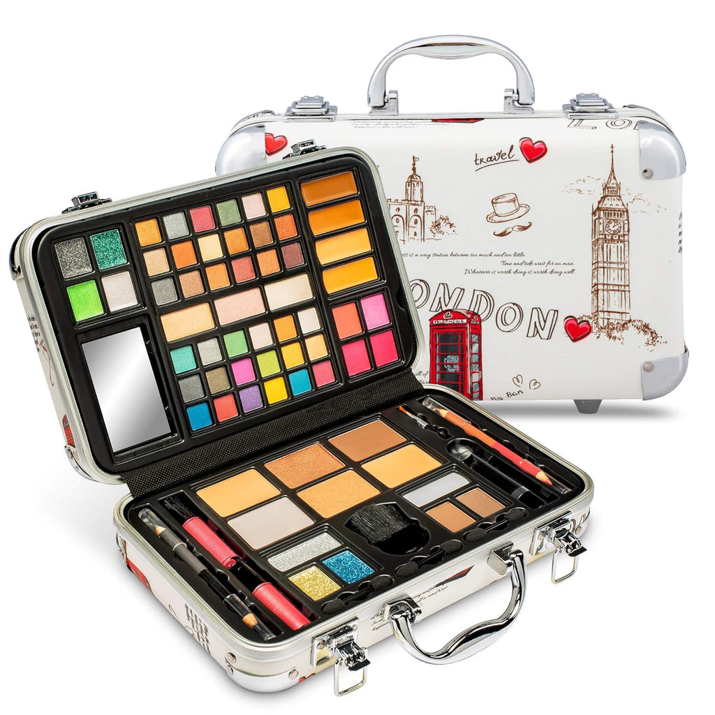 Vokai Makeup Kit Gift Set - 41 Eye Shadows, 7 Body Glitters, 1 Lip Liner Pencil, 1 Lipsticks, 4 Blushs, Eye Liner Pencil, 5 Concealers, 2 Lip Gloss, 5 Bronzers, Mirror