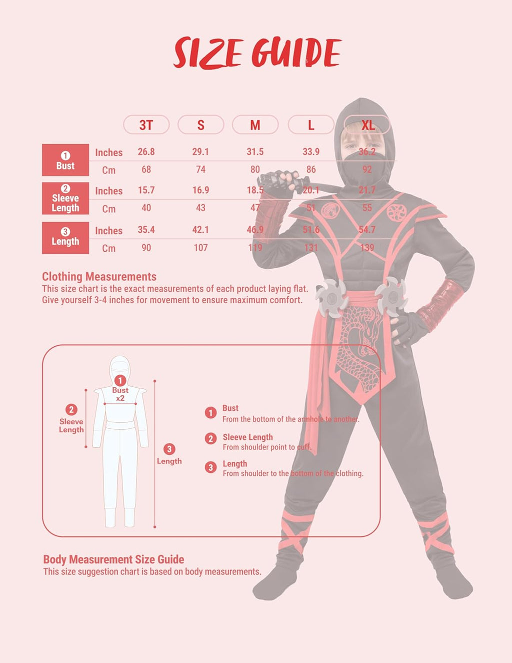 Spooktacular Creations Halloween Ninja Costume Kids, Ninja Dragon Jumpsuit Set, Boys Halloween Costume for Dressup Party
