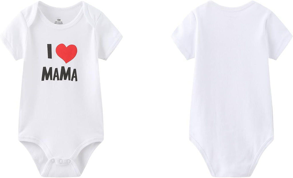 MAMIMAKA Baby Bodysuit Short Sleeve Newborn Pants Baby Clothes for Baby Boy and Girls