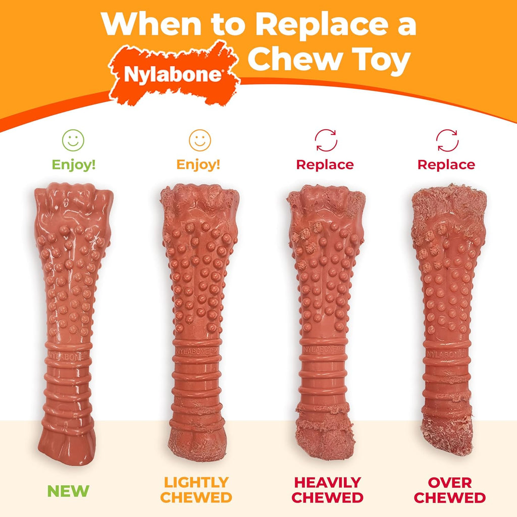Nylabone Power Chew Double Action Barbell Bone Dog Chew Toy, X-Large | Durable Dog Toy for Large Dog Breeds 50+ Lbs, Teeth-Cleaning Textures, Long Lasting, Discourages Destructive Chewing