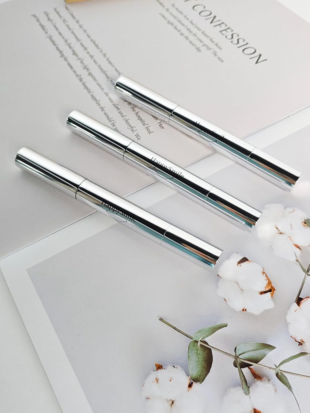 Happysmile Premium Teeth Whitening Pen Set of 3 - Achieve a Brighter Smile, Easier than Strips or Other Whitening Kits - Professional Results, Gentle on Sensitive Teeth