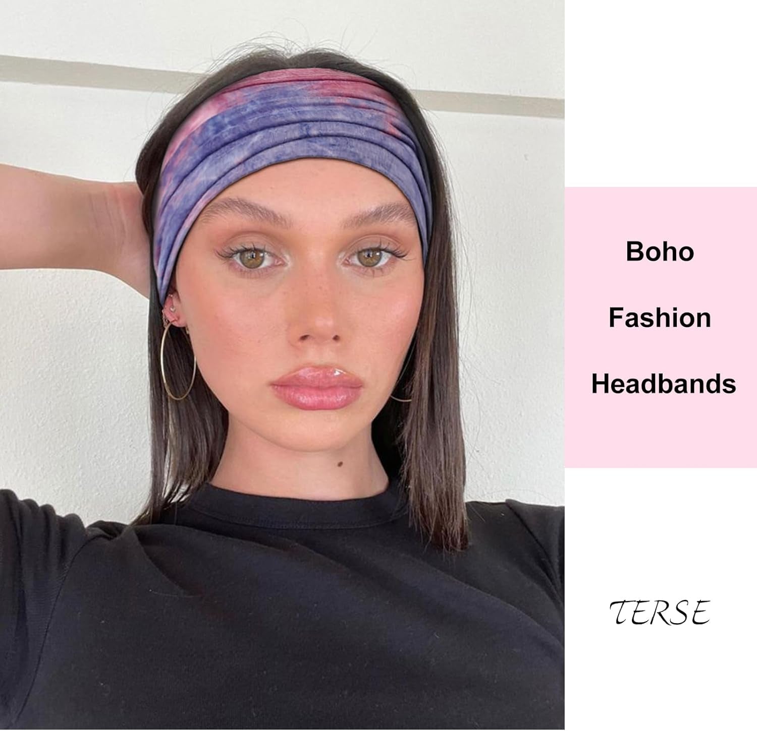 TERSE Extra Wide Headbands for Women Sport Yoga Workout Turban Headband Fashion Hairband Non Slip