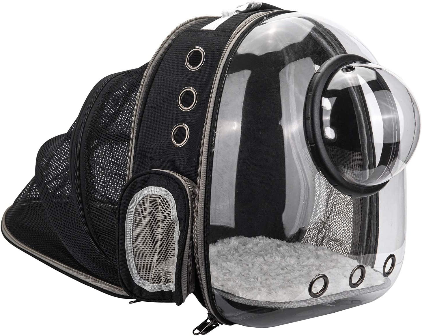 AJY Black Cat Carrier Dog Carrier Backpack, Pet Carrier Back Pack Pack for Small Medium Cat Puppy Doggie, Dog Body Carrying Bag Travel Space Capsule for Travel, Hiking, Walking & Outdoor Use