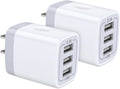 USB Wall Charger, Hootek 2Pack Wall Plug 3-Port USB Charging Station 3.1A Power Adapter Multi Port Quick Charger Block Cube for Iphone 17 16 15 14 13 12 11 Pro XS MAX 8 Ipad Samsung Galaxy S25 S24 S23