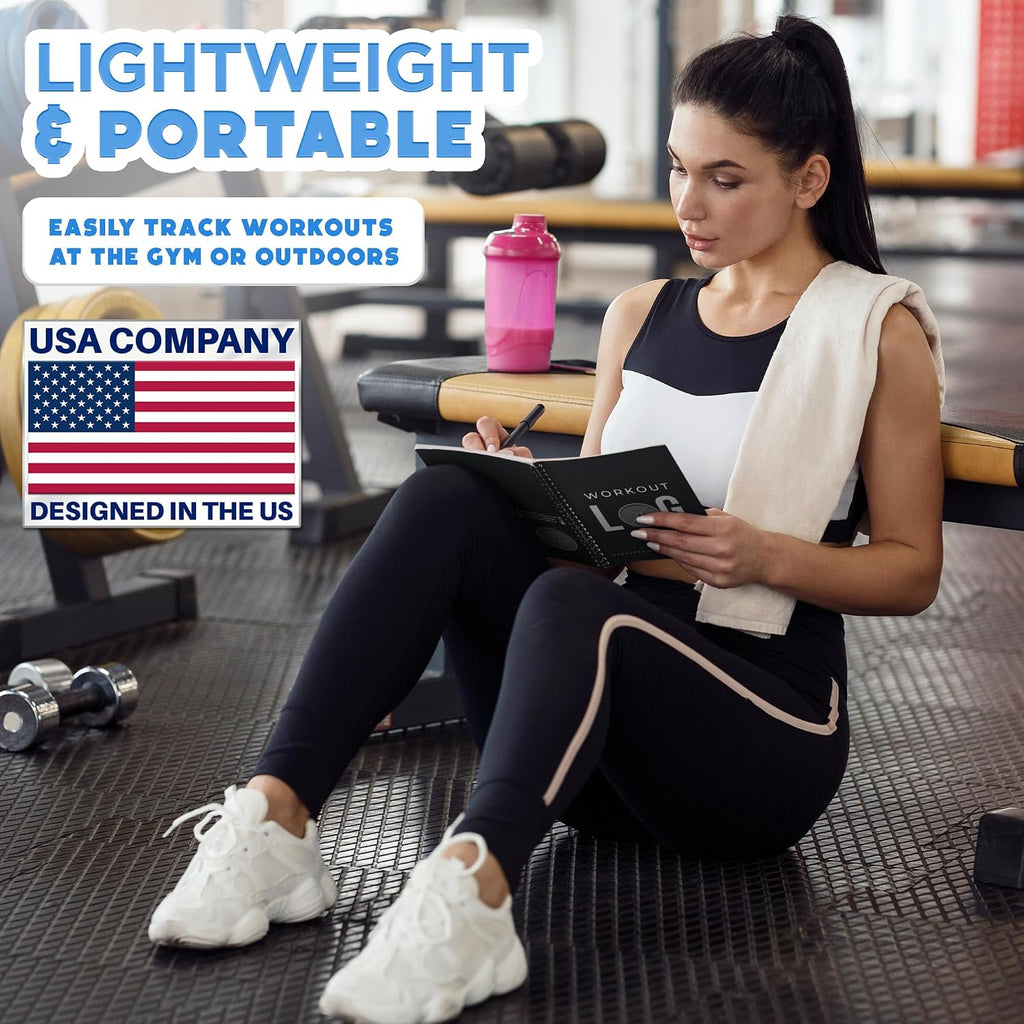 Workout Planner for Daily Fitness Tracking & Goals Setting - A5 Size, 6” X 8”, Charcoal Gray - Men & Women Personal Home & Gym Training Diary - Log Book Journal - by Workout Log Gym
